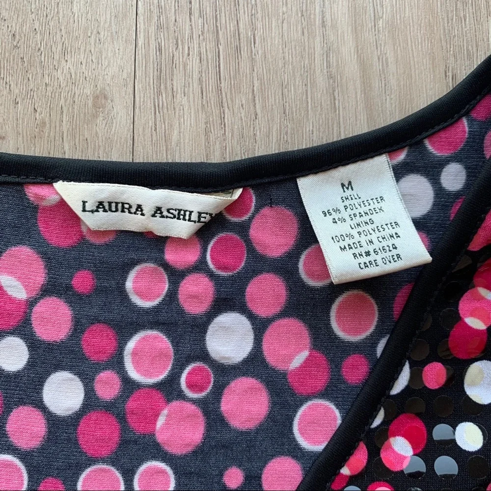 Vintage 90s Y2K funky retro colorful polka dot short sleeve tank top - Picture 4 of 4